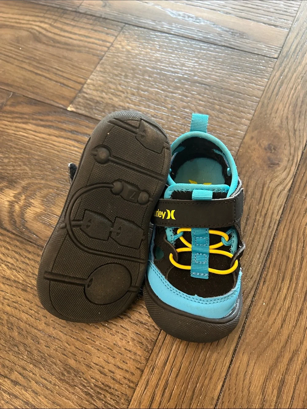 Hurley Kids Teal, Black & Yellow Water Shoes
